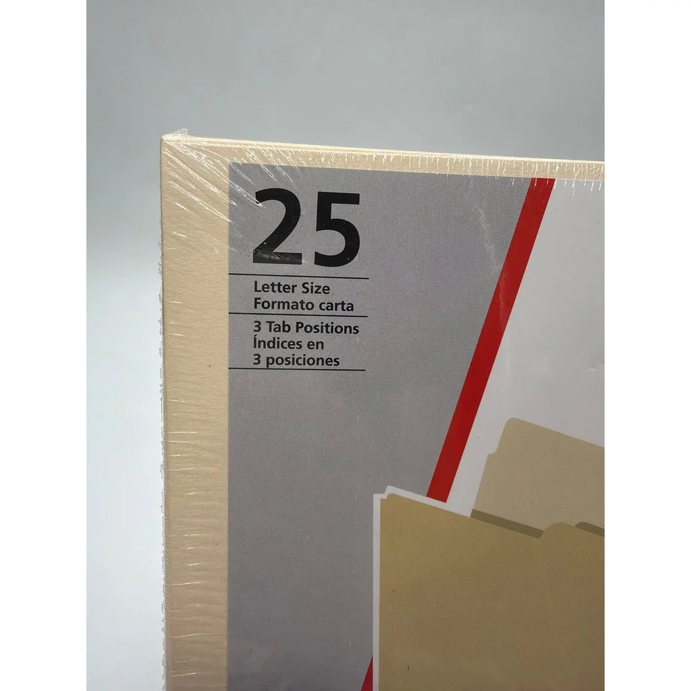 Pendaflex Essentials Manila File Folders Letter Size 1/3 Cut 25 Count 75700